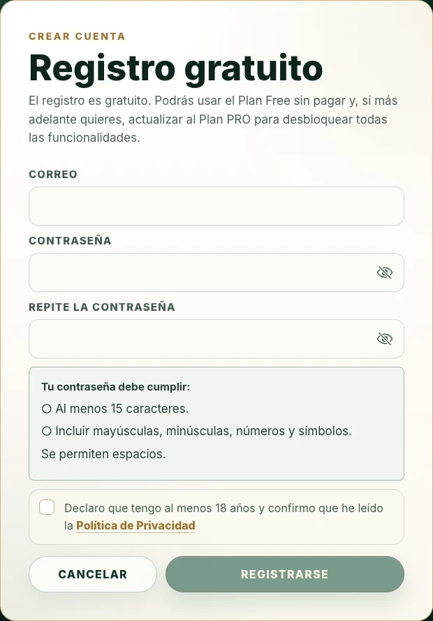 Crear tu cuenta